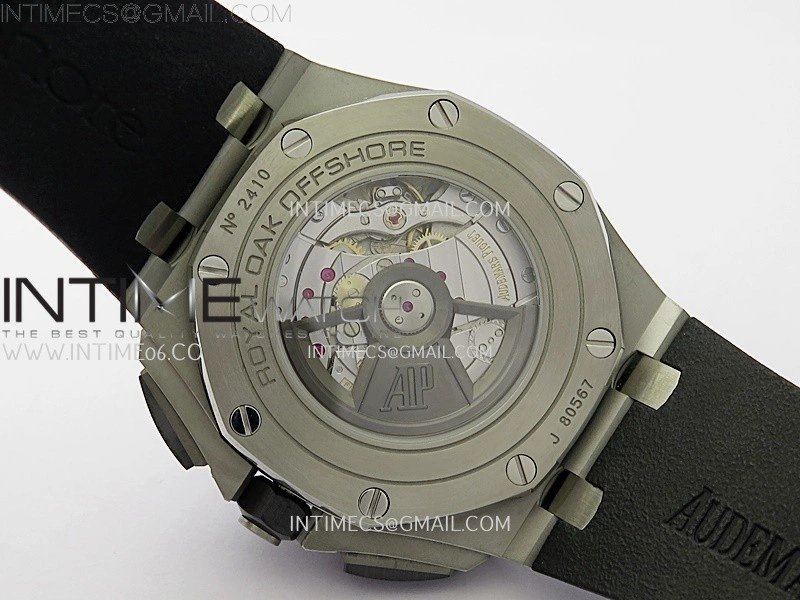Royal Oak Offshore 44mm SS TKF 1:1 Best Edition Black Dial On Black Rubber Strap A3126