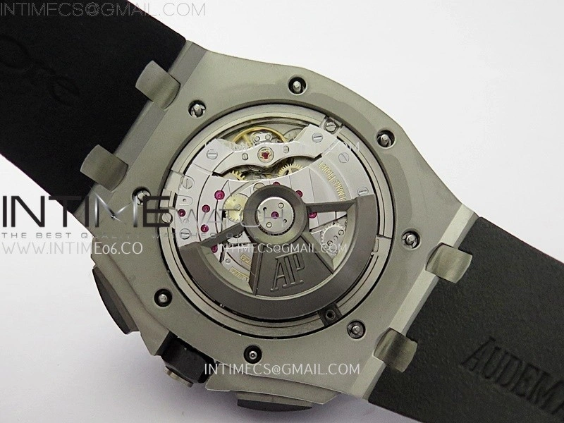 Royal Oak Offshore 44mm SS TKF 1:1 Best Edition Black Dial On Black Rubber Strap A3126
