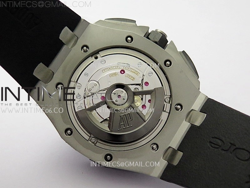 Royal Oak Offshore 44mm SS TKF 1:1 Best Edition Black Dial On Black Rubber Strap A3126