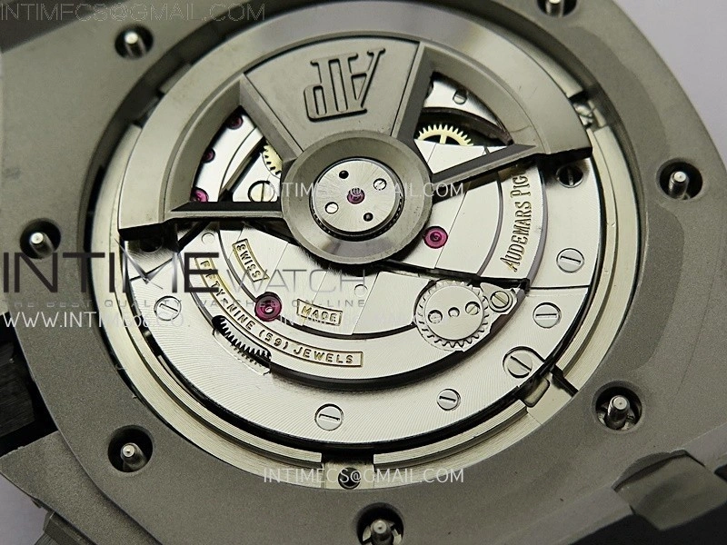 Royal Oak Offshore 44mm SS TKF 1:1 Best Edition Black Dial On Black Rubber Strap A3126