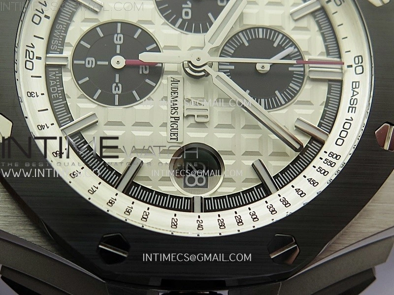 Royal Oak Offshore 44mm SS TKF 1:1 Best Edition White Dial on Black Rubber Strap A3126