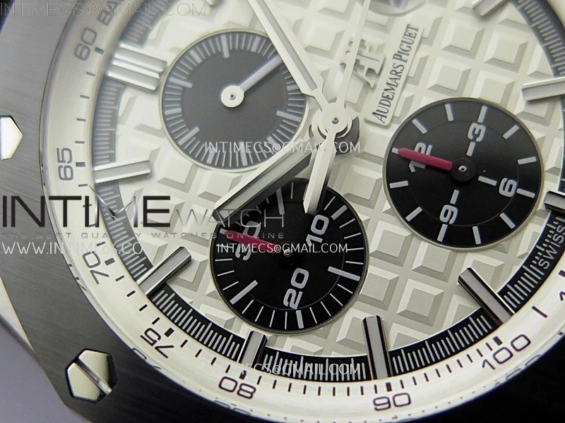 Royal Oak Offshore 44mm SS TKF 1:1 Best Edition White Dial on Black Rubber Strap A3126