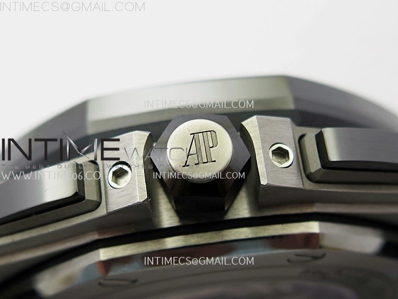 Royal Oak Offshore 44mm SS TKF 1:1 Best Edition White Dial on Black Rubber Strap A3126