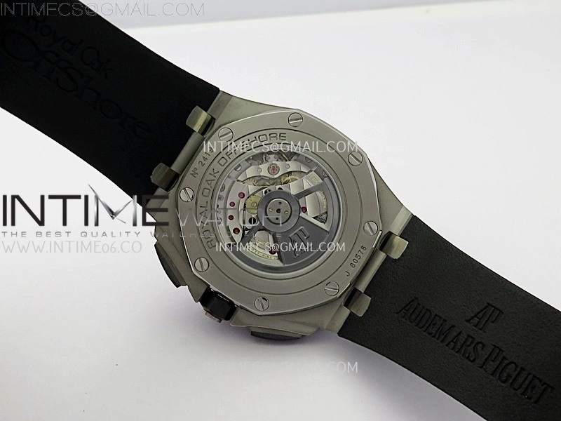 Royal Oak Offshore 44mm SS TKF 1:1 Best Edition White Dial on Black Rubber Strap A3126