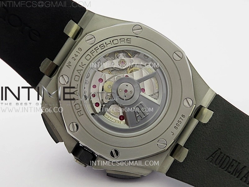 Royal Oak Offshore 44mm SS TKF 1:1 Best Edition White Dial on Black Rubber Strap A3126