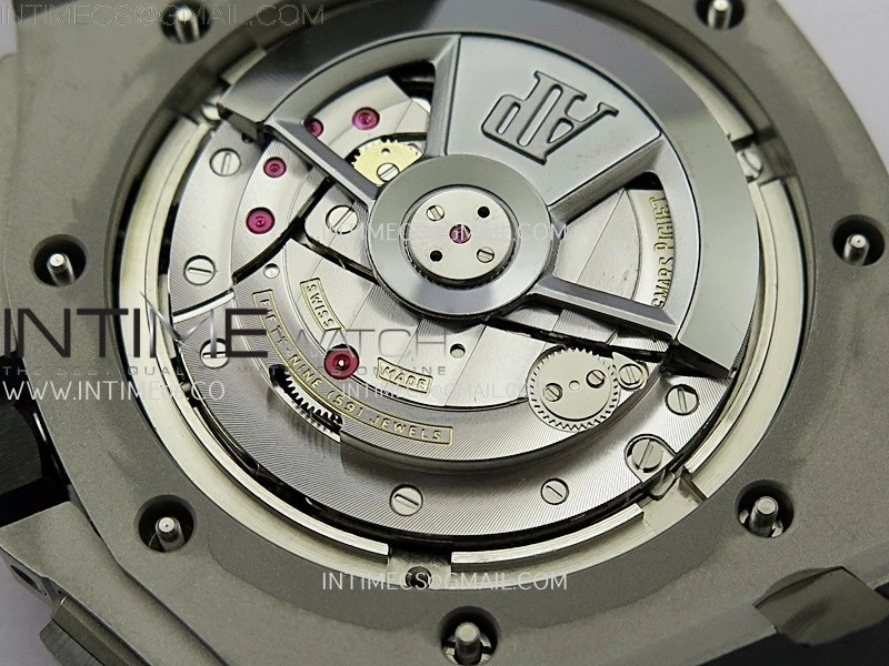 Royal Oak Offshore 44mm SS TKF 1:1 Best Edition White Dial on Black Rubber Strap A3126