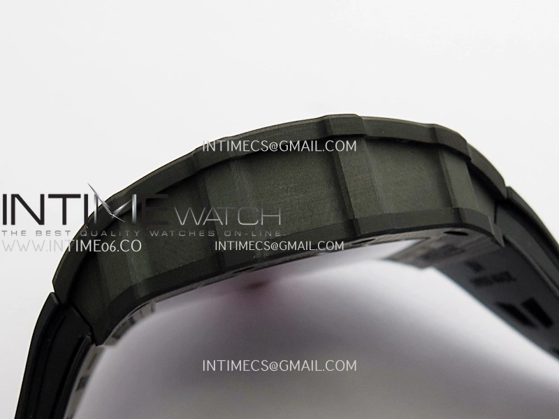 RM035-02 Black NTPT Red Crown Umi Office 1:1 Best Edition Skeleton Dial On Black Rubber Strap RMAL1 Super Clone V2