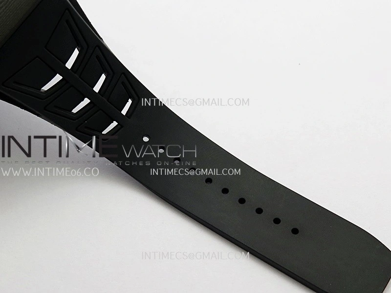 RM035-02 Black NTPT Red Crown Umi Office 1:1 Best Edition Skeleton Dial On Black Rubber Strap RMAL1 Super Clone V2