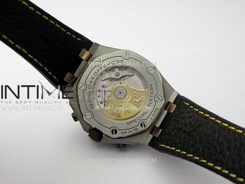 Royal Oak Offshore 42mm SS RG TKF Best Edition Blue Dial On Black Leather Strap Asian 3126