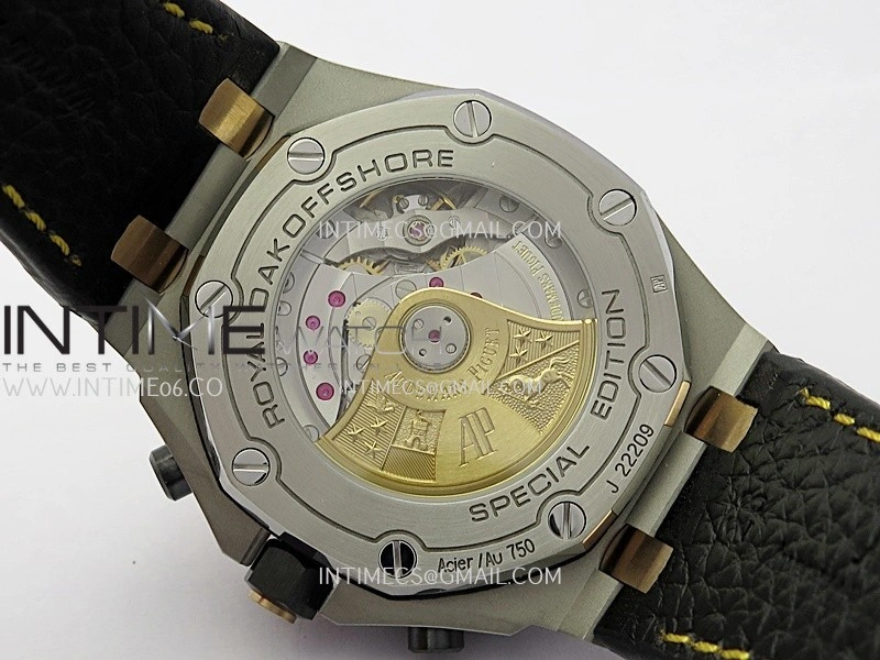 Royal Oak Offshore 42mm SS RG TKF Best Edition Blue Dial On Black Leather Strap Asian 3126
