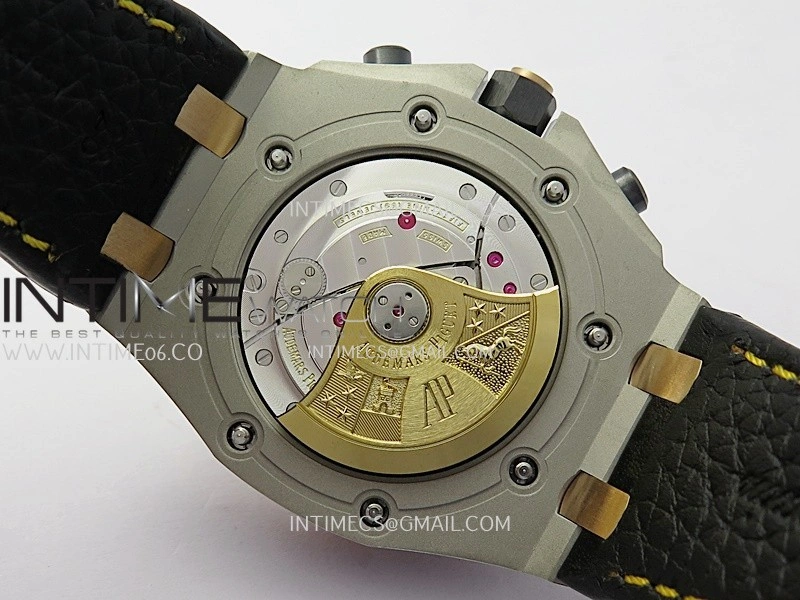 Royal Oak Offshore 42mm SS RG TKF Best Edition Blue Dial On Black Leather Strap Asian 3126