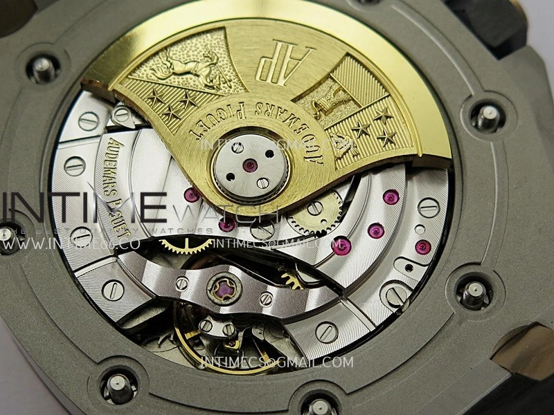 Royal Oak Offshore 42mm SS RG TKF Best Edition Blue Dial On Black Leather Strap Asian 3126