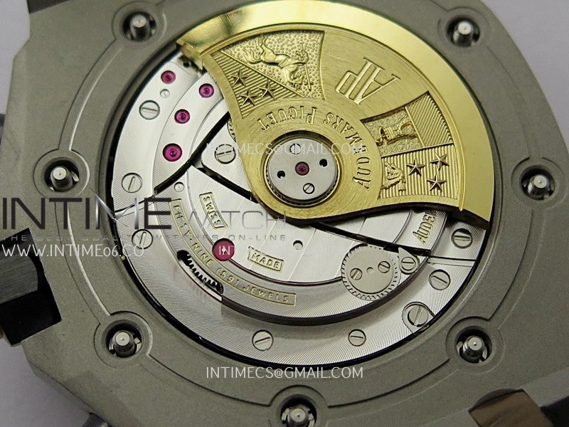 Royal Oak Offshore 42mm SS RG TKF Best Edition Blue Dial On Black Leather Strap Asian 3126