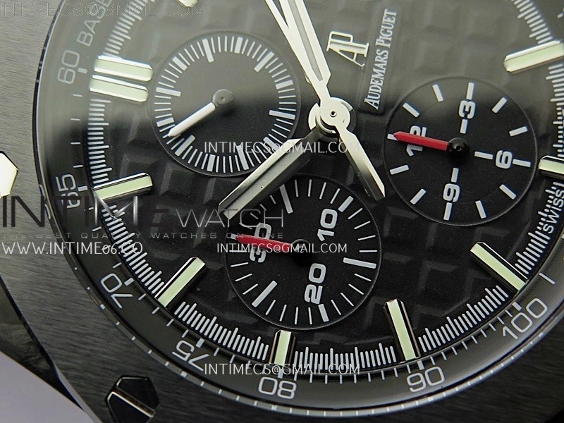 Royal Oak Offshore 44mm Carbon TKF 1:1 Best Edition Black Dial on Black Rubber Strap A3126