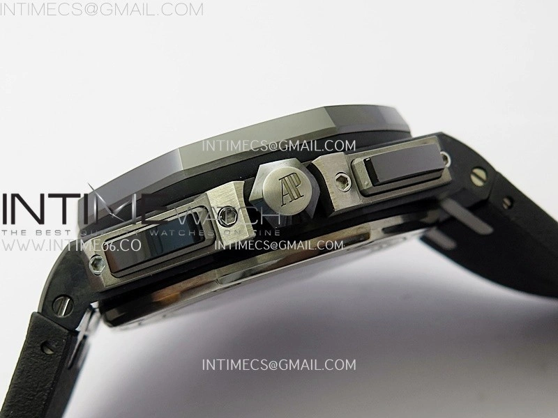 Royal Oak Offshore 44mm Carbon TKF 1:1 Best Edition Black Dial on Black Rubber Strap A3126