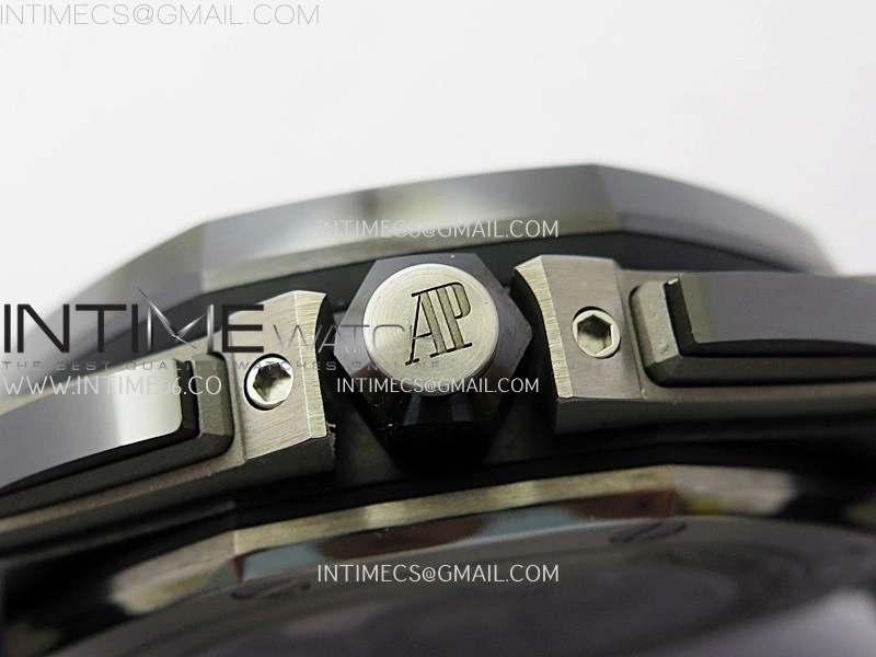 Royal Oak Offshore 44mm Carbon TKF 1:1 Best Edition Black Dial on Black Rubber Strap A3126