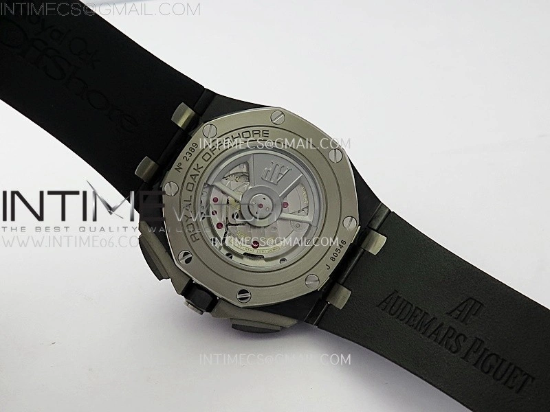 Royal Oak Offshore 44mm Carbon TKF 1:1 Best Edition Black Dial on Black Rubber Strap A3126