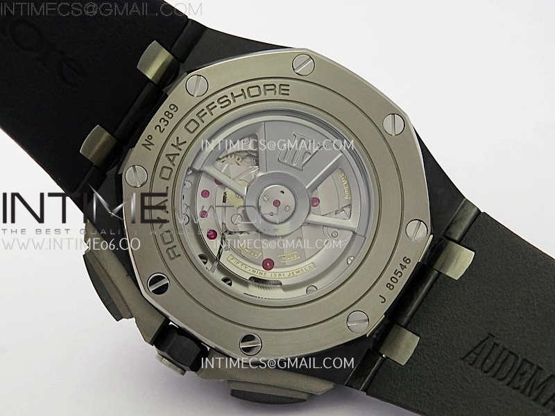 Royal Oak Offshore 44mm Carbon TKF 1:1 Best Edition Black Dial on Black Rubber Strap A3126