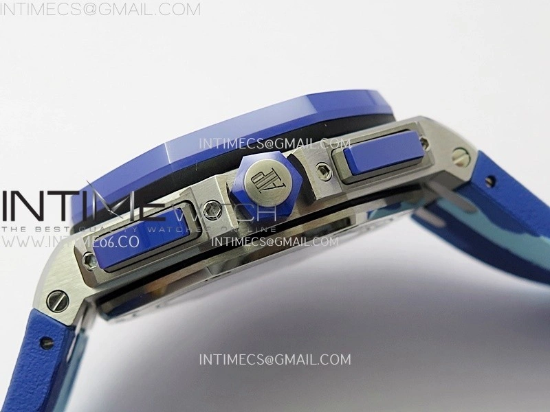 Royal Oak Offshore 44mm SS TKF 1:1 Best Edition Blue Dial on Blue Camou Rubber Strap A3126