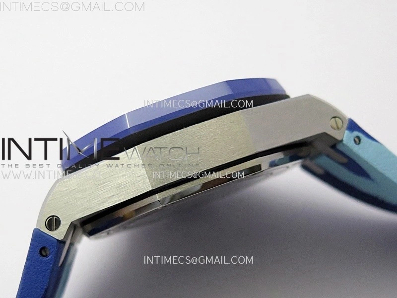Royal Oak Offshore 44mm SS TKF 1:1 Best Edition Blue Dial on Blue Camou Rubber Strap A3126