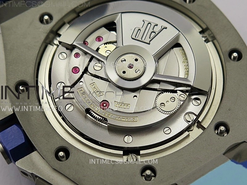 Royal Oak Offshore 44mm SS TKF 1:1 Best Edition Blue Dial on Blue Camou Rubber Strap A3126