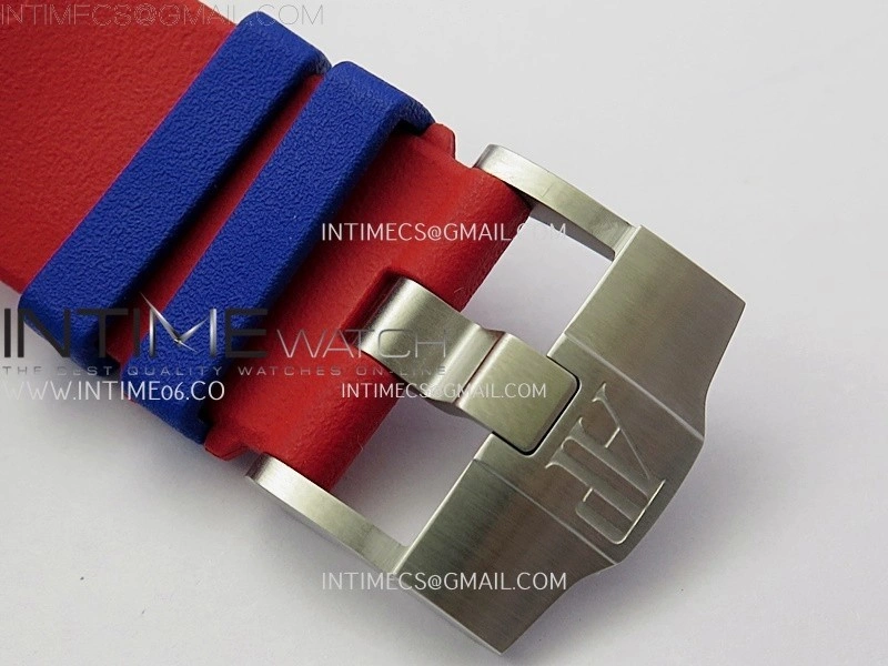 Royal Oak Offshore 44mm SS TKF 1:1 Best Edition Blue Red Dial on Blue Red Rubber Strap A3126