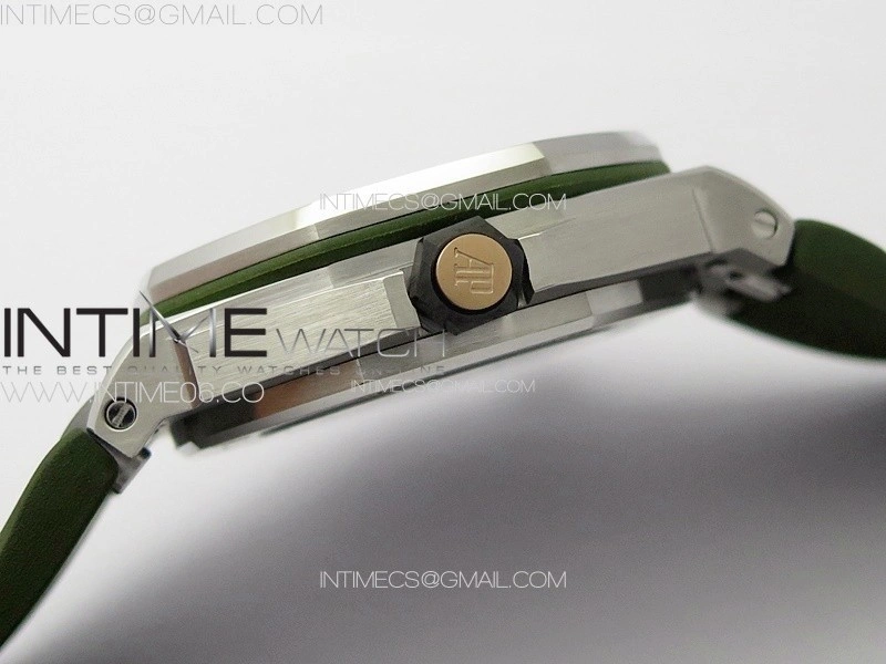 Royal Oak Offshore Diver 15720 IPF 1:1 Best Edition Green Dial on Green Rubber Strap A4308