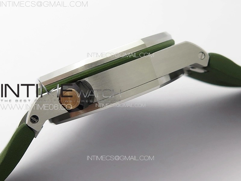 Royal Oak Offshore Diver 15720 IPF 1:1 Best Edition Green Dial on Green Rubber Strap A4308