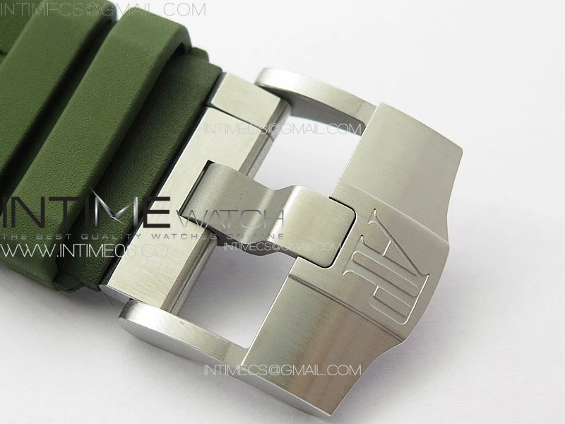 Royal Oak Offshore Diver 15720 IPF 1:1 Best Edition Green Dial on Green Rubber Strap A4308