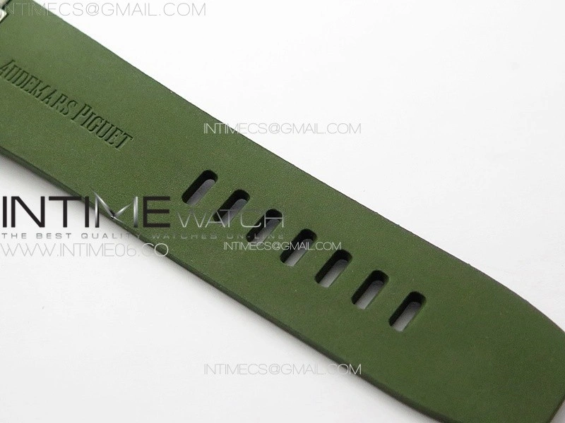 Royal Oak Offshore Diver 15720 IPF 1:1 Best Edition Green Dial on Green Rubber Strap A4308
