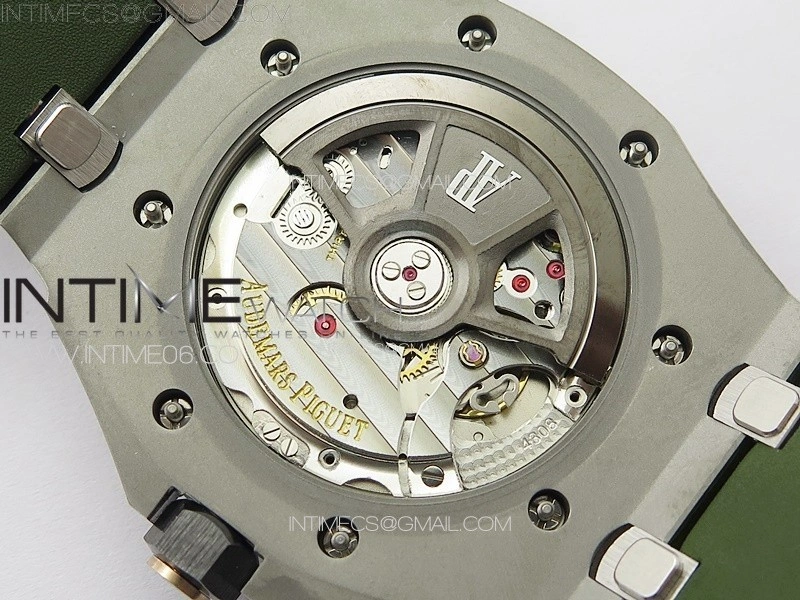 Royal Oak Offshore Diver 15720 IPF 1:1 Best Edition Green Dial on Green Rubber Strap A4308