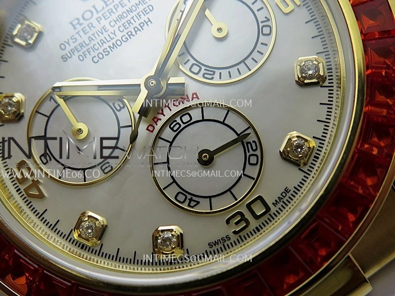 Daytona 116578 SACO "Orange Sapphire" SONIC 1:1 Best Edition White MOP Dial on White Oysterflex SA4130