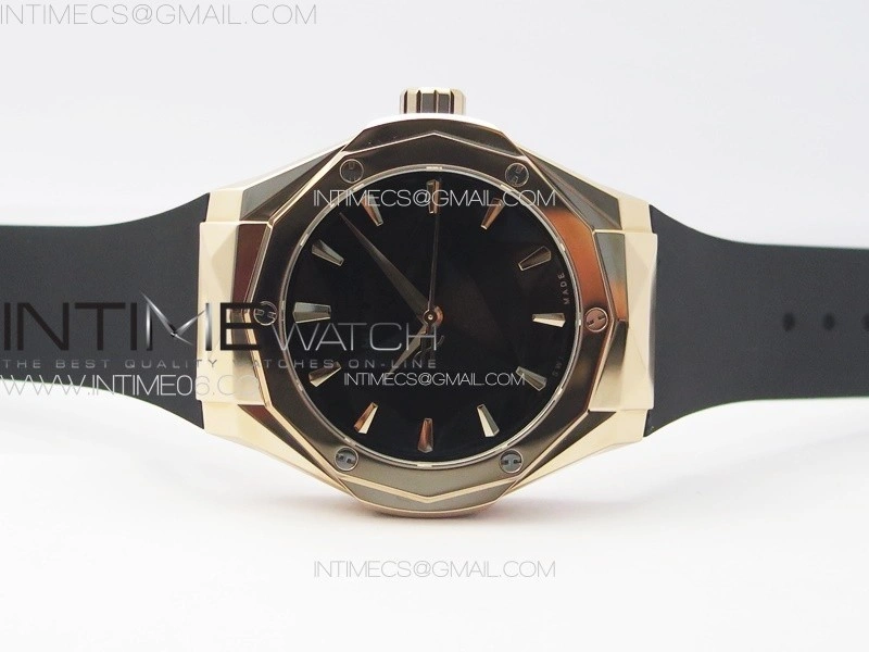 Classic Fusion Orlinski RG B50F 1:1 Best Edition Black Faceted Dial on Black Rubber Strap A2892