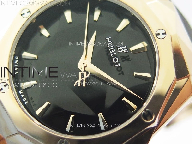 Classic Fusion Orlinski RG B50F 1:1 Best Edition Black Faceted Dial on Black Rubber Strap A2892