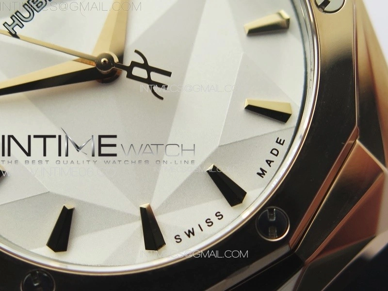 Classic Fusion Orlinski RG B50F 1:1 Best Edition White Faceted Dial on White Rubber Strap A2892