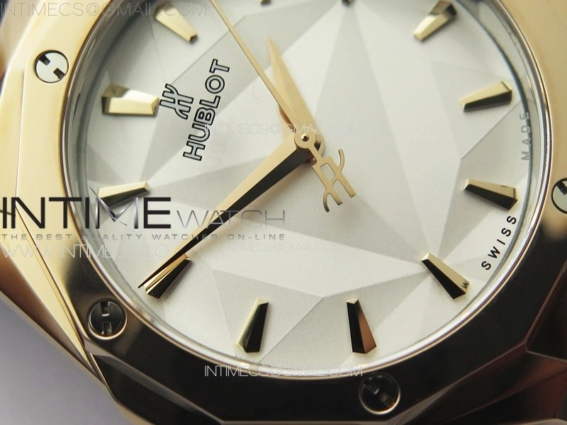Classic Fusion Orlinski RG B50F 1:1 Best Edition White Faceted Dial on White Rubber Strap A2892
