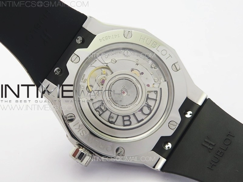 Classic Fusion Orlinski SS B50F 1:1 Best Edition White Faceted Dial on Black Rubber Strap A2892