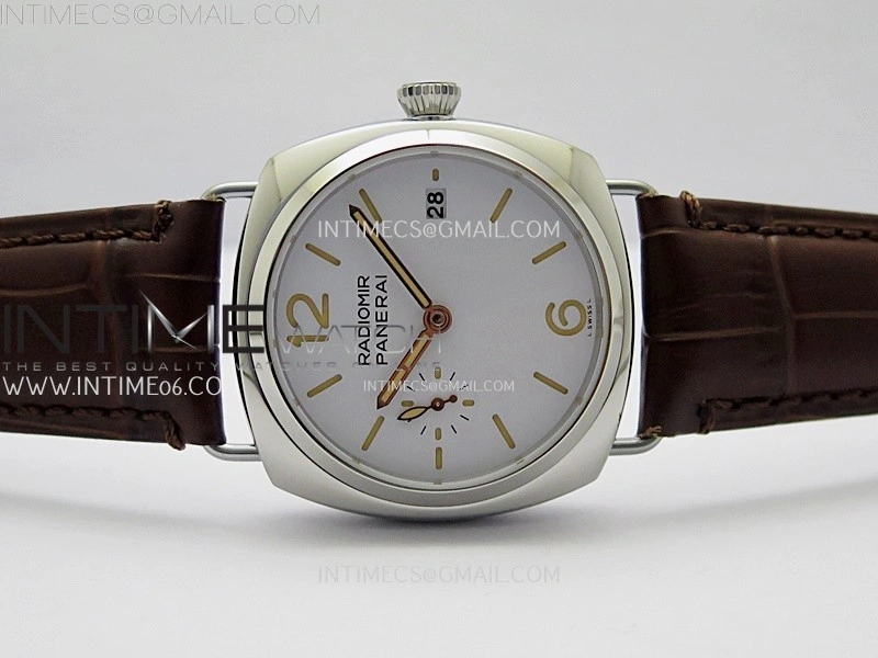 Radiomir PAM1292 Y 40mm SS TTF Best Edition White Dial on Brown Leather Strap Asian P900