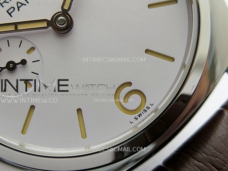 Radiomir PAM1292 Y 40mm SS TTF Best Edition White Dial on Brown Leather Strap Asian P900