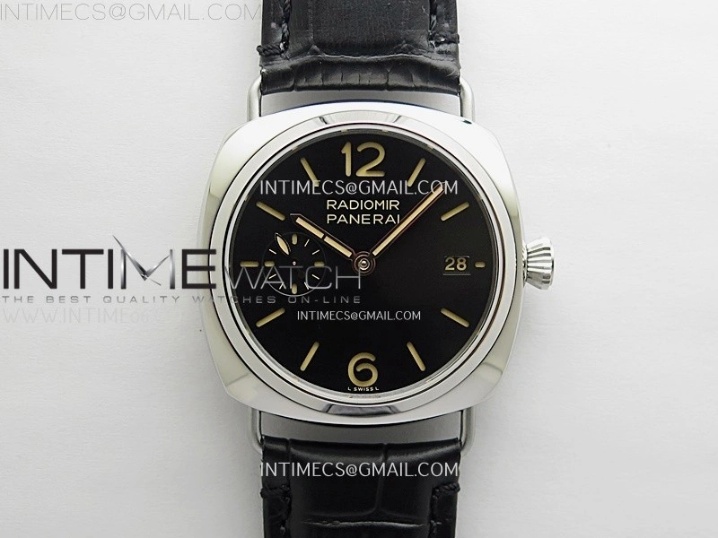 Radiomir PAM1294 Y 40mm SS TTF Best Edition Black Dial on Black Leather Strap Asian P900