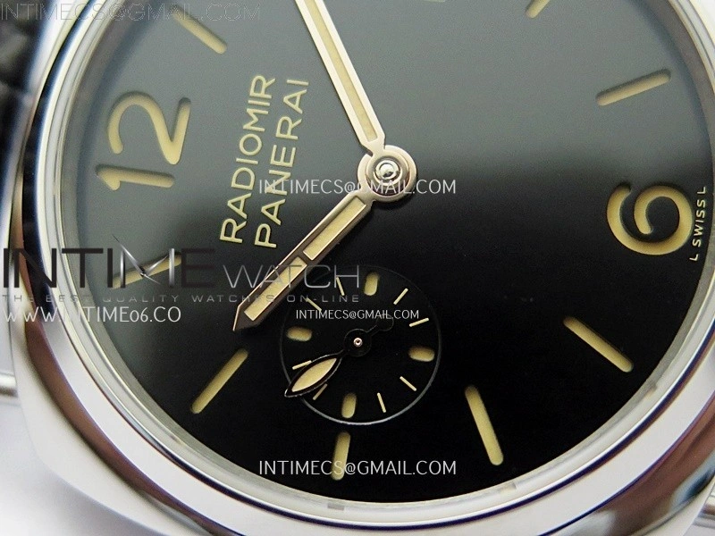 Radiomir PAM1294 Y 40mm SS TTF Best Edition Black Dial on Black Leather Strap Asian P900