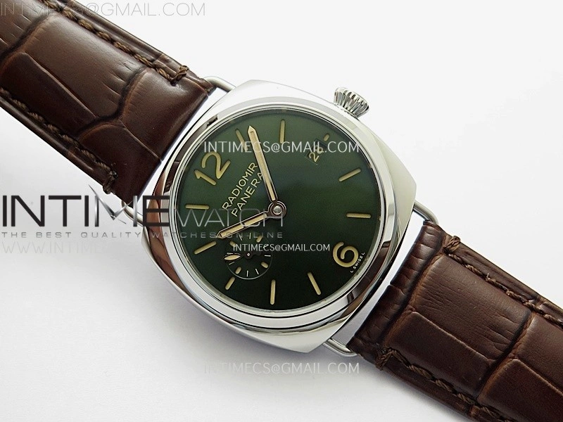 Radiomir PAM1386 Y 40mm SS TTF Best Edition Green Dial on Brown Leather Strap Asian P900