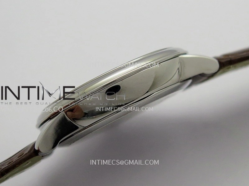 De Ville Prestige Real PR SS ZF 1:1 Best Edition White Dial Gold Marker Brown leather strap MIYOTA 9015