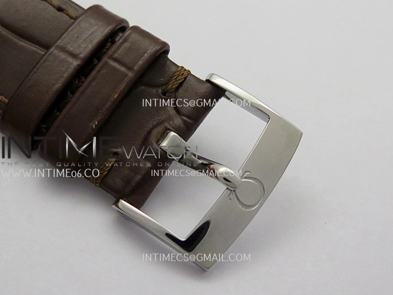 De Ville Prestige Real PR SS ZF 1:1 Best Edition White Dial Gold Marker Brown leather strap MIYOTA 9015