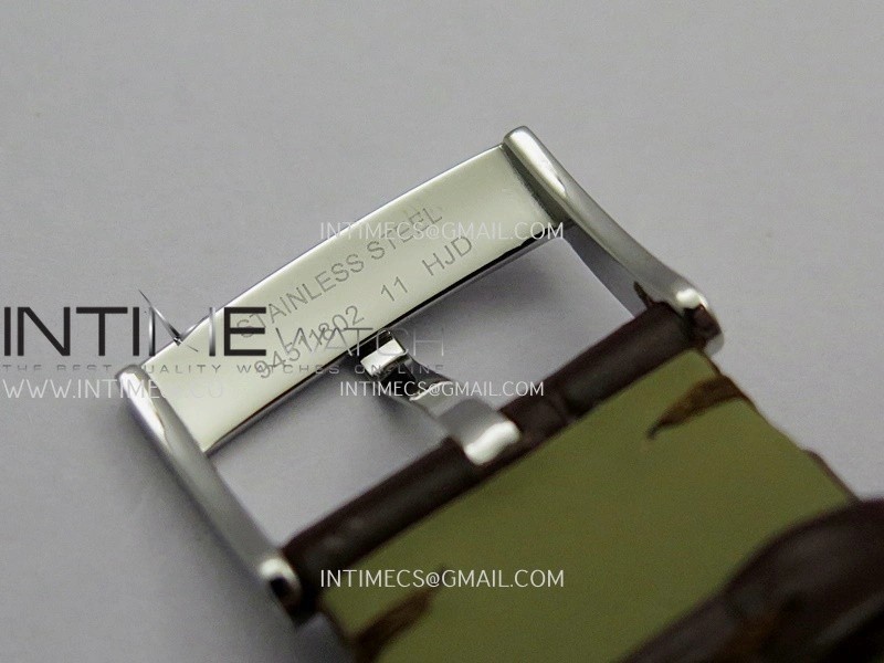 De Ville Prestige Real PR SS ZF 1:1 Best Edition White Dial Gold Marker Brown leather strap MIYOTA 9015