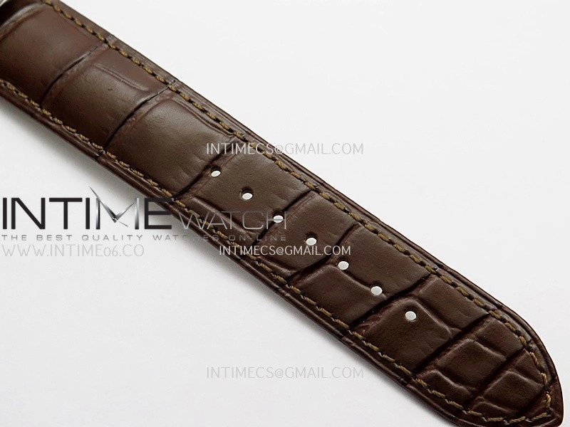 De Ville Prestige Real PR SS ZF 1:1 Best Edition White Dial Gold Marker Brown leather strap MIYOTA 9015