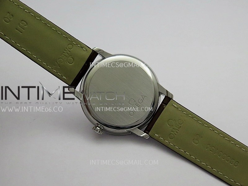 De Ville Prestige Real PR SS ZF 1:1 Best Edition White Dial Gold Marker Brown leather strap MIYOTA 9015