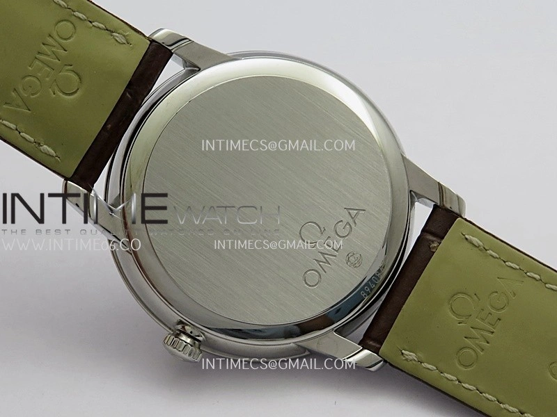 De Ville Prestige Real PR SS ZF 1:1 Best Edition White Dial Gold Marker Brown leather strap MIYOTA 9015
