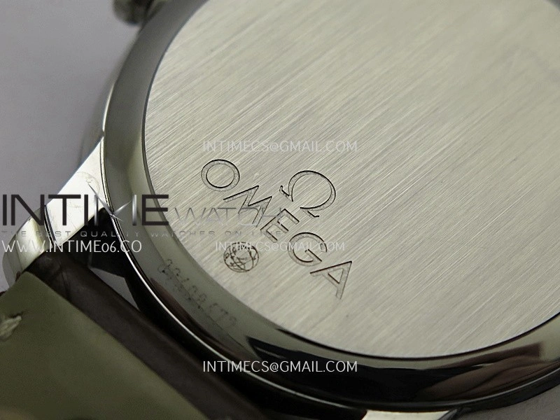 De Ville Prestige Real PR SS ZF 1:1 Best Edition White Dial Gold Marker Brown leather strap MIYOTA 9015