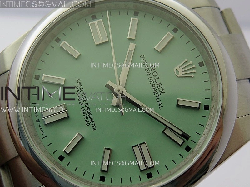 Oyster Perpetual 124300 41mm SS BP 1:1 Best Edition 2025 Mint Green Dial On SS Bracelet